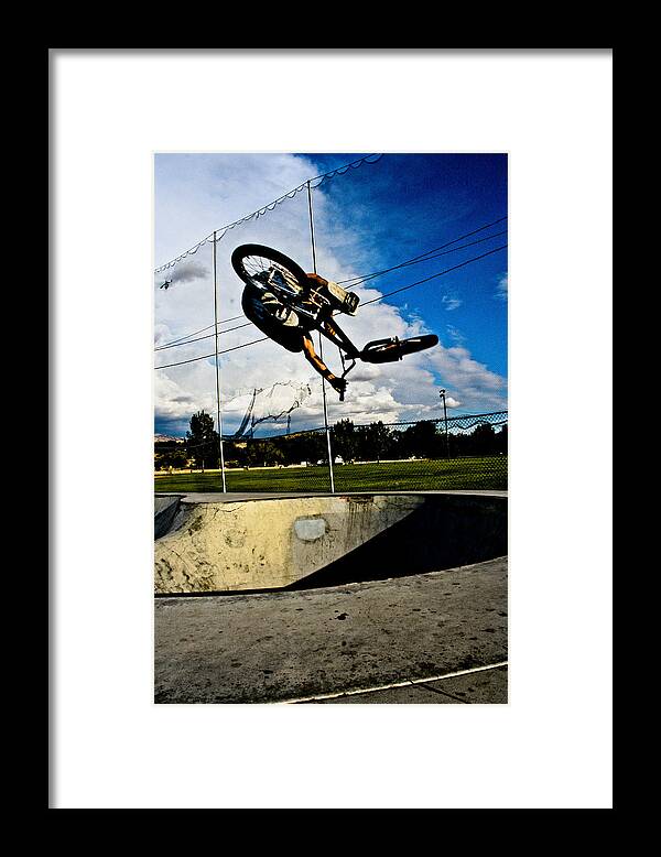 Bike Framed Print featuring the photograph Fattie Kick Tail by Joel Loftus