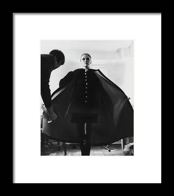 Actress Framed Print featuring the photograph Faye Dunaway Wearing A Melton Coat by Jack Robinson