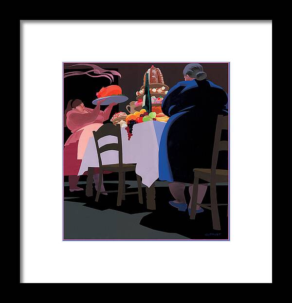 Food Framed Print featuring the mixed media Feast by Clifford Faust