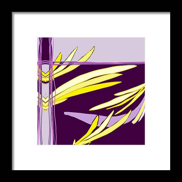 Feathers Framed Print featuring the digital art Featherbed Fracture by Laureen Murtha Menzl