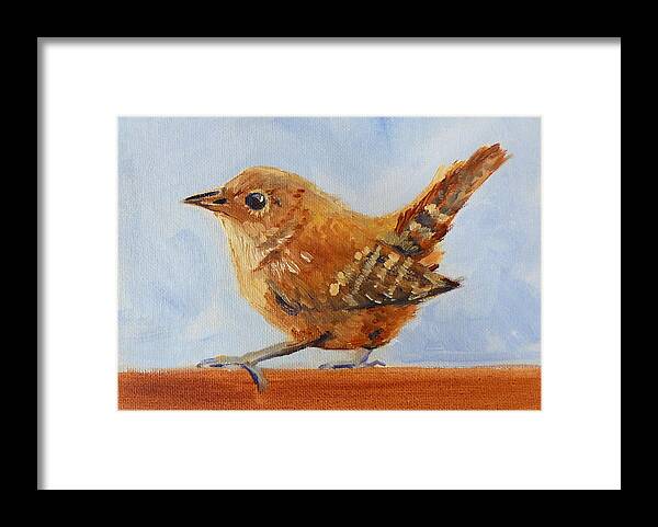 Bird Framed Print featuring the painting Feathered by Nancy Merkle