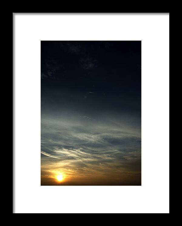 Sunset Framed Print featuring the photograph Feathery Clouds by Rajiv Chopra