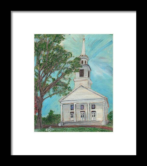 Church Framed Print featuring the painting Federated Church by Cliff Wilson