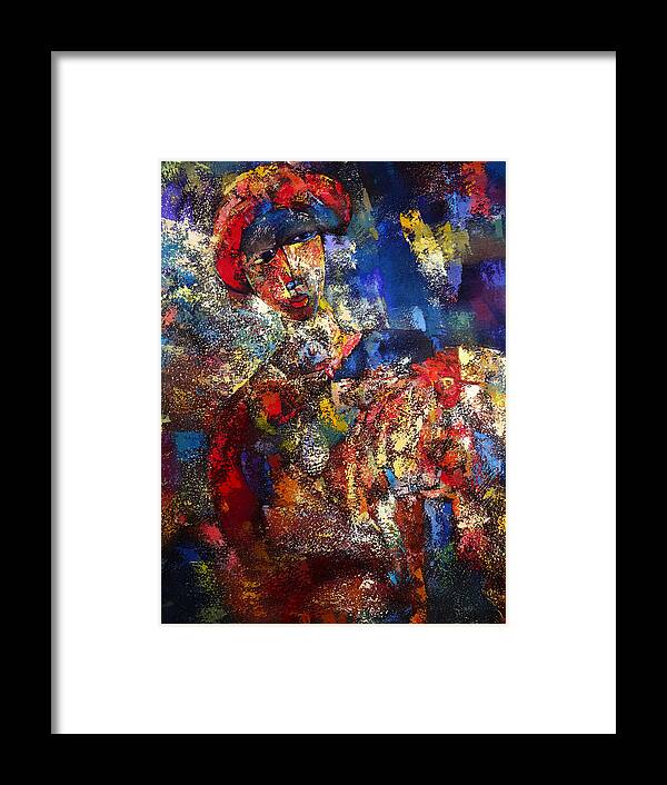 Portraits Framed Print featuring the painting Feel Like Chicken Tonigt by Ronex Ahimbisibwe