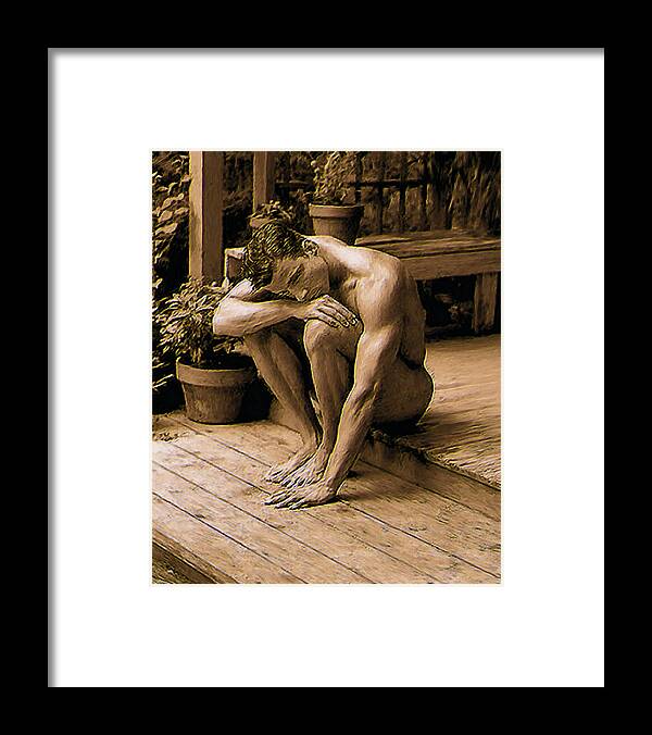 Troy Caperton Framed Print featuring the painting Feet and Hand  by Troy Caperton