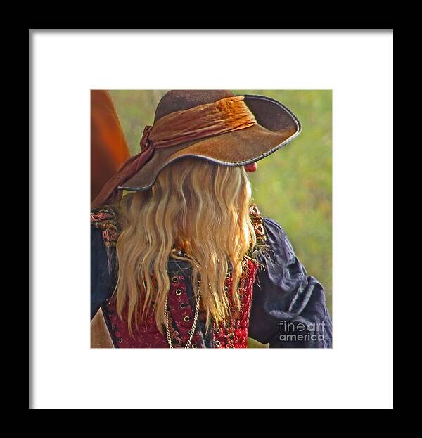 Lady Framed Print featuring the photograph Female Pirate by Tom Gari Gallery-Three-Photography