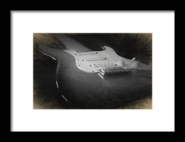 Fender Framed Print featuring the digital art Fender Stratocaster by Ian Merton
