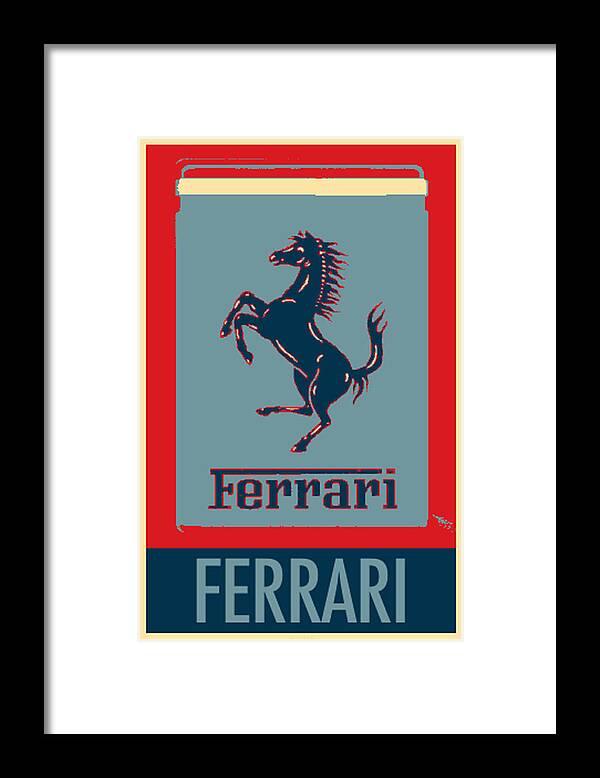 Ferrari Framed Print featuring the photograph FERRARI in HOPE by Rob Hans