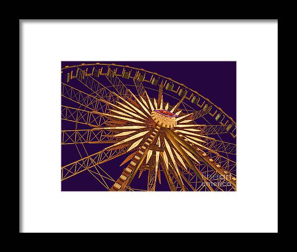 Ferris Wheel Framed Print featuring the photograph Ferris Wheel by Cheryl Del Toro