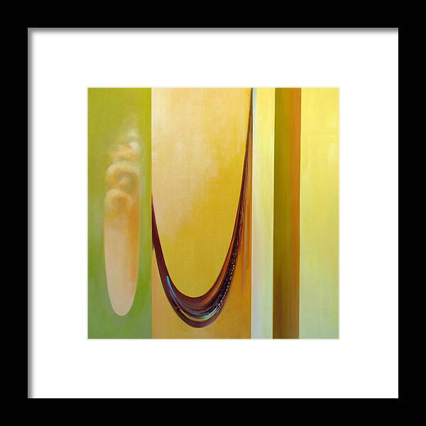 Abstract Framed Print featuring the painting Fibonacci Fooey Factory Three by Betsy Derrick
