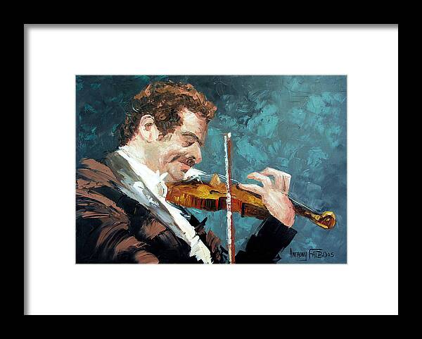 Fiddling Around Framed Prints Framed Print featuring the painting Fiddling Around by Anthony Falbo