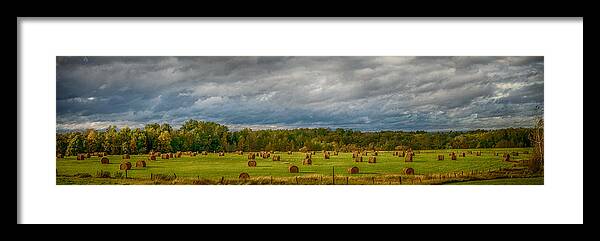Rural Framed Print featuring the photograph Field Of Bales by Paul Freidlund