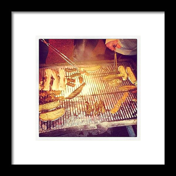 Igersspain Framed Print featuring the photograph #fiesta! #community #bbq & #bonfires by Balearic Discovery