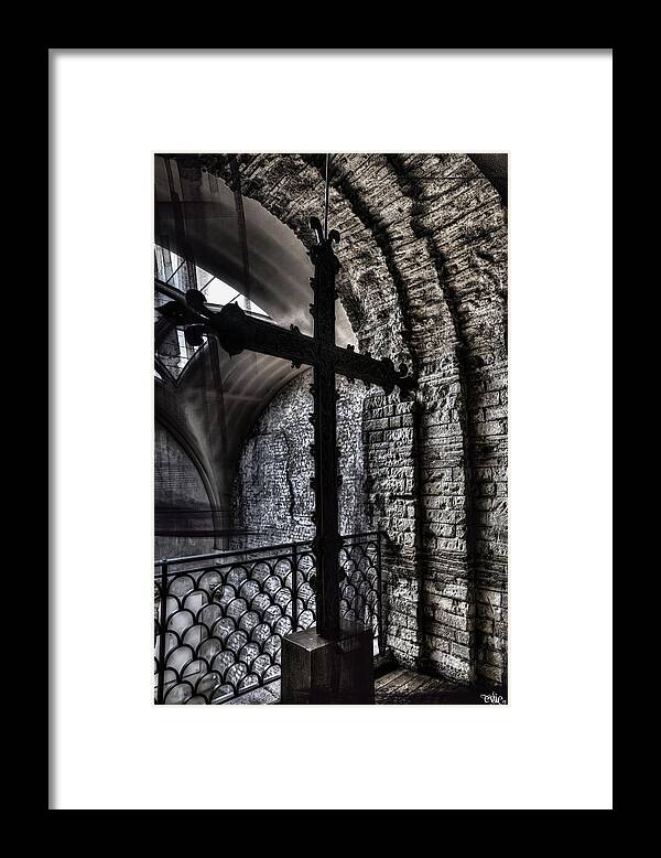 Arch Framed Print featuring the photograph Fifteenth Century Cross by Evie Carrier