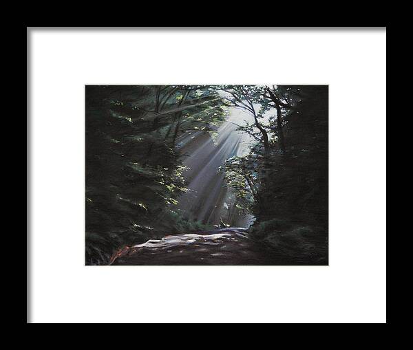 Art Framed Print featuring the painting Filtered Light by Christopher Reid