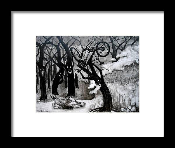 Bike Framed Print featuring the painting Finally got you one Carl by Jason Reinhardt