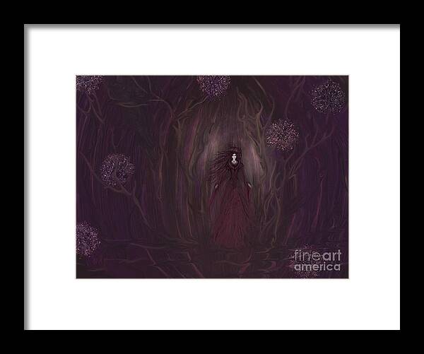 Forest Framed Print featuring the painting Finding My Way by Roxy Riou