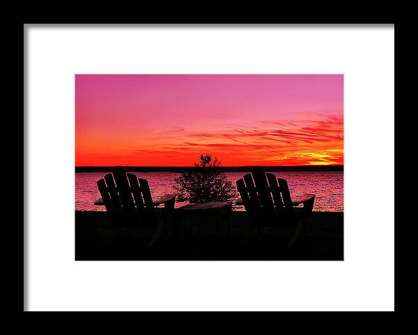 Ny Framed Print featuring the photograph Finger Lakes Sunset by Mitchell R Grosky