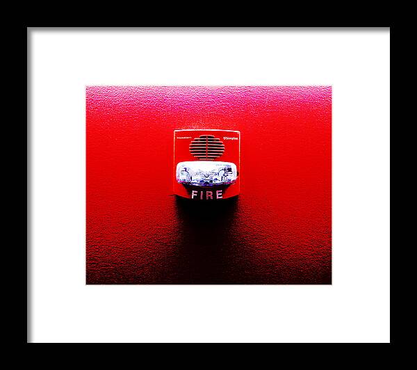 Richard Reeve Framed Print featuring the photograph Fire Alarm Strobe by Richard Reeve