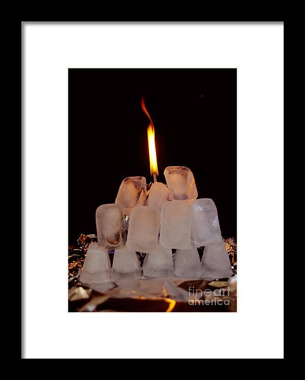 Ice Framed Print featuring the photograph Fire and Ice by Sharon Elliott
