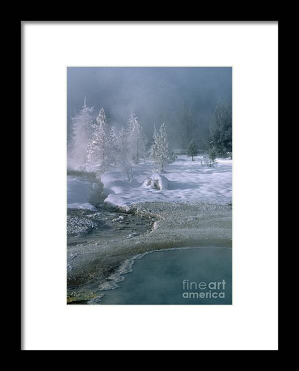 Wyoming Framed Print featuring the photograph Fire and Ice - Yellowstone National Park by Sandra Bronstein