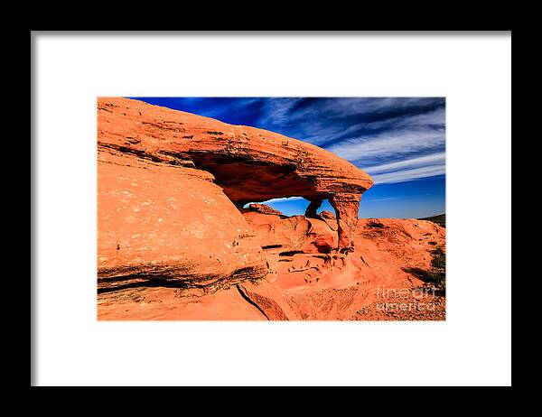 Arches Framed Print featuring the photograph Fire Canyon Hideaway by Brenda Giasson