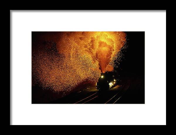 Sparks Framed Print featuring the photograph Fire Dragon by Shirley Shen