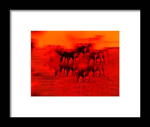 Fire Horses Framed Print featuring the photograph The Fire Horses by Paddy Shaffer