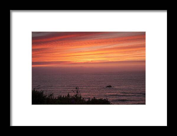 Sunset Framed Print featuring the photograph Fire In The Sky by Melany Sarafis