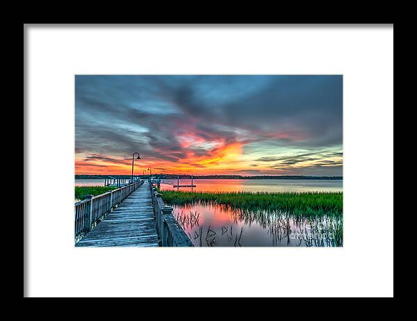 Sunset Framed Print featuring the photograph Fire Light by Dale Powell