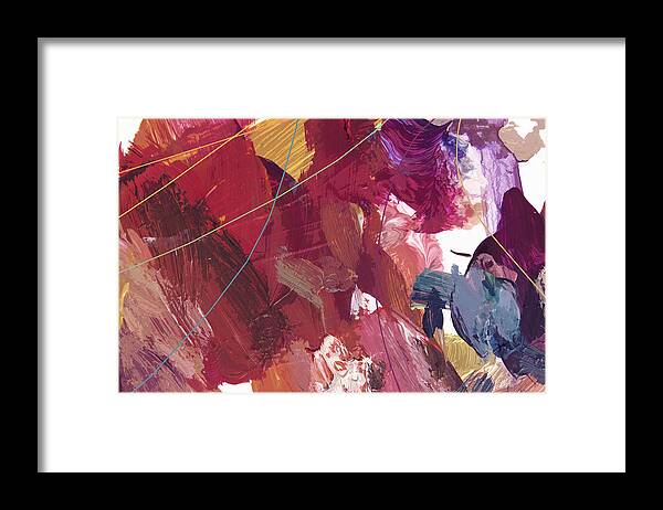Abstract Framed Print featuring the painting Fire Night by David Lloyd Glover