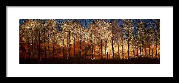 Landscape Framed Print featuring the painting Fire on the Mountain by Linda Bailey