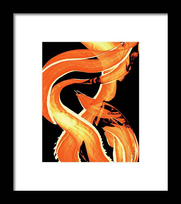 Fire Framed Print featuring the painting Fire Water 302 By Sharon Cummings by Sharon Cummings