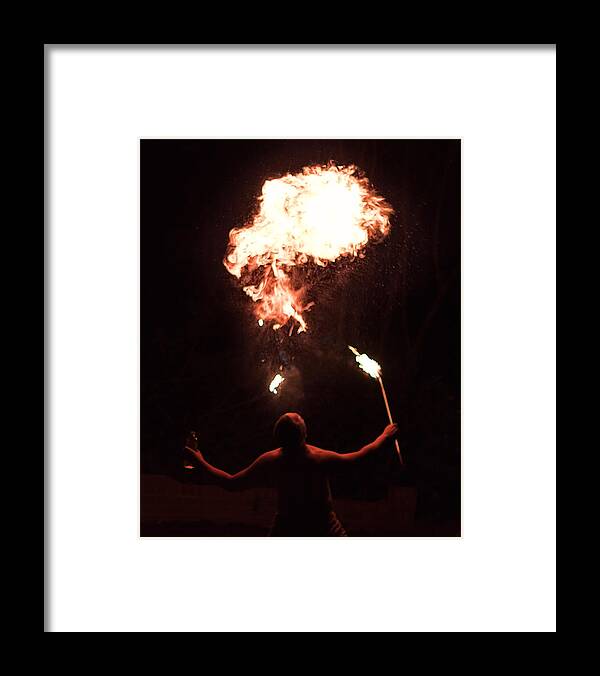 Fire Framed Print featuring the photograph Firespitter by Rick Starbuck