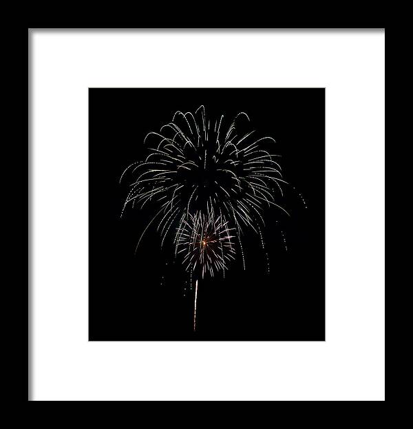 Fireworks Framed Print featuring the photograph Fireworks 06 by David Kittrell