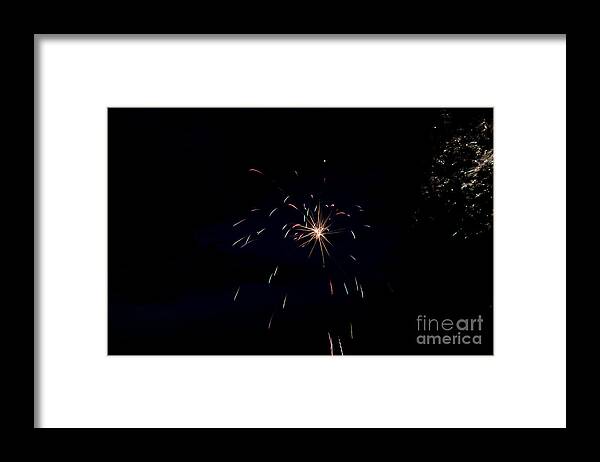 Ice Framed Print featuring the photograph Fireworks 28 by Cassie Marie Photography