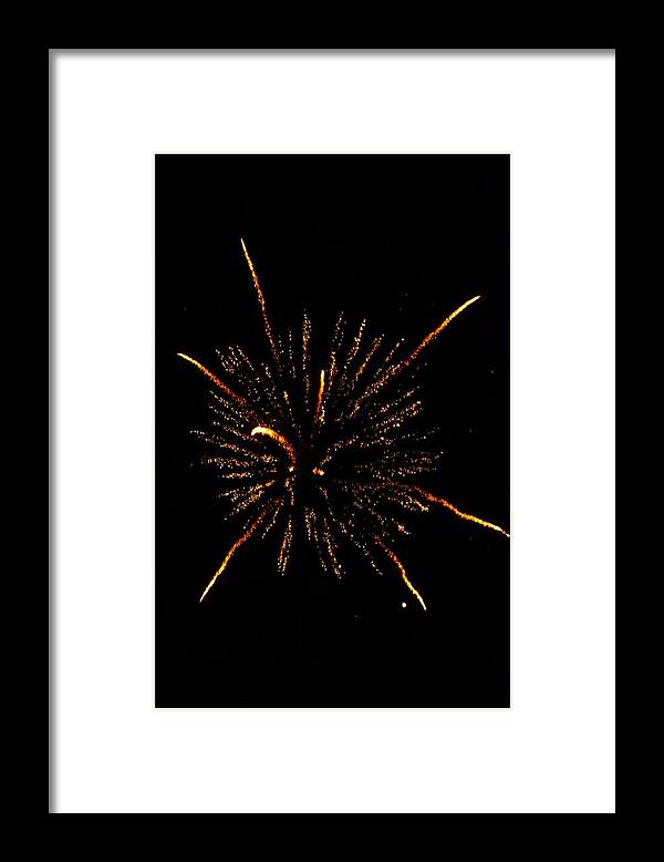 Fireworks Framed Print featuring the photograph Fireworks 4 by Mark Malitz