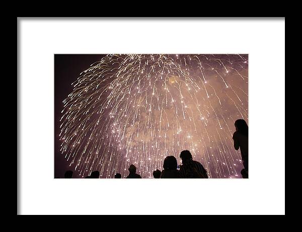 Event Framed Print featuring the photograph Fireworks by Hiroyuki Oniki