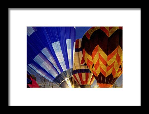 Hot Air Balloon Framed Print featuring the photograph Firing Up by Kathy Bassett