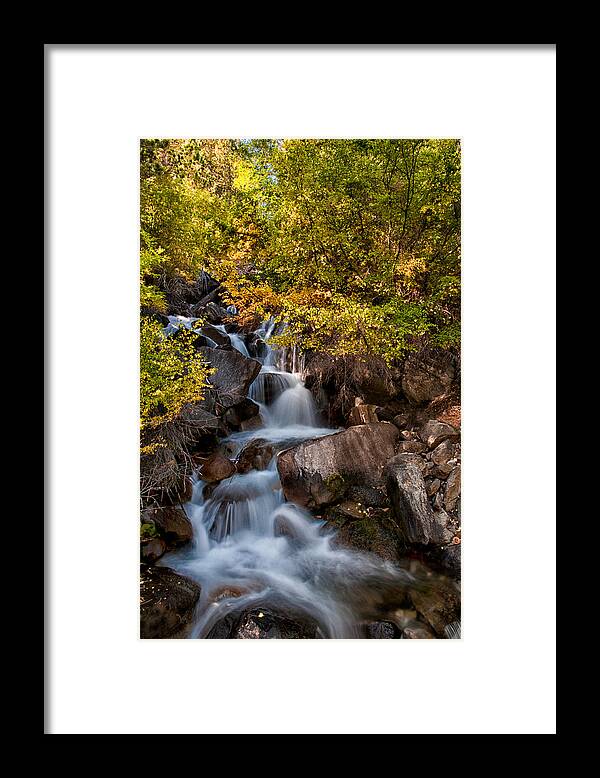 Water Framed Print featuring the photograph First Falls by Cat Connor