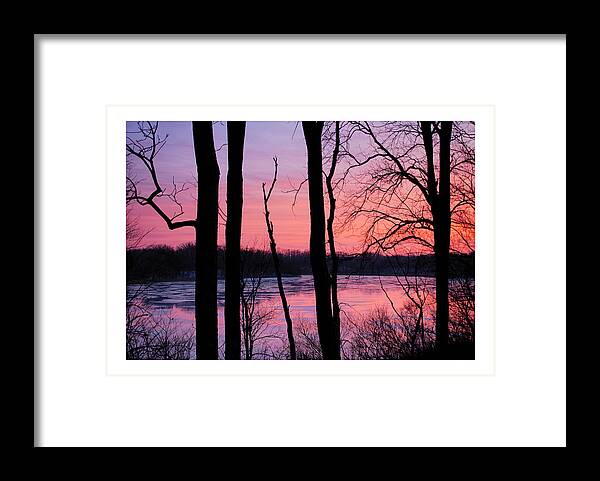 First Ice Framed Print featuring the photograph First Ice II by Dan Hefle