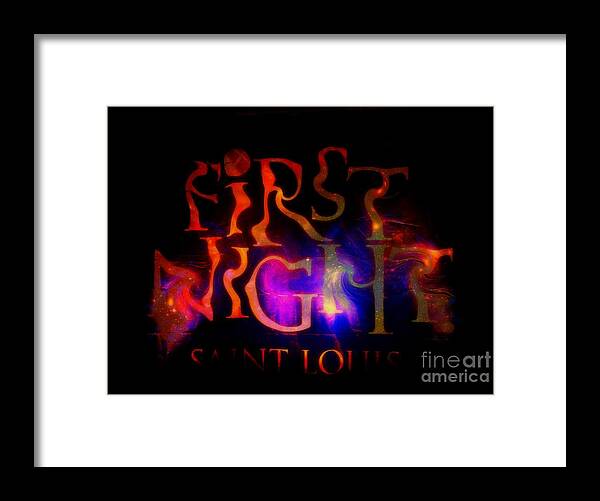  Framed Print featuring the photograph First Night Sign 2 by Kelly Awad