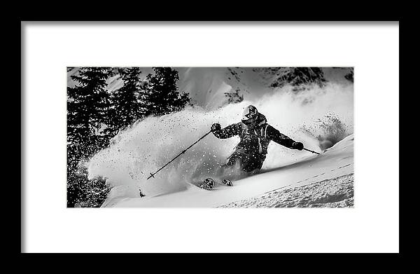 Mountain Framed Print featuring the photograph First Tracks.... by Eric Verbiest