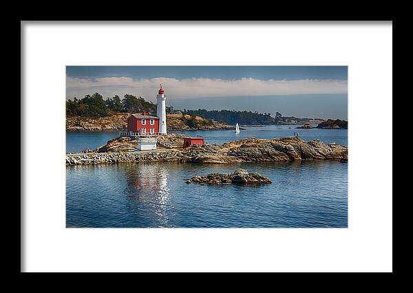 British Columbia Framed Print featuring the photograph Fisgard Lighthouse by Carrie Cole