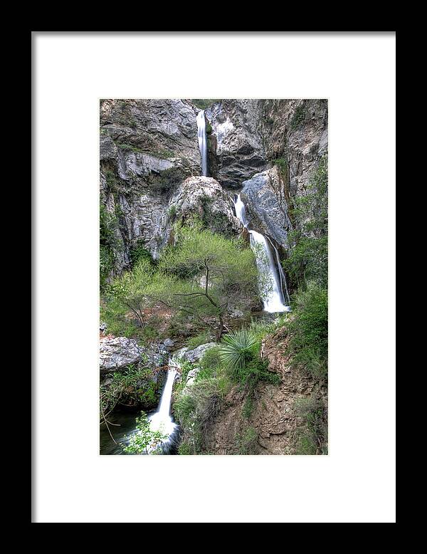 Waterfall Framed Print featuring the photograph Fish Canyon Falls by Eddie Yerkish
