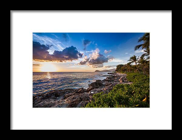 Fisherman Framed Print featuring the photograph Fisherman and the Sea by Mike Lee