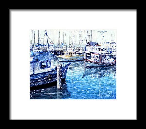Fishermen's Wharf San Francisco Framed Print featuring the mixed media Fishermen's Wharf San Francisco by Glenn McNary