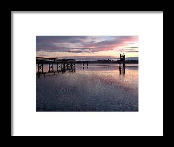 Coos Bay Framed Print featuring the photograph Fishing Dock Pastel by Suzy Piatt