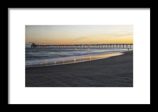 Coast Framed Print featuring the photograph Fishing Pier Along the North Carolina Coast by Bob Decker
