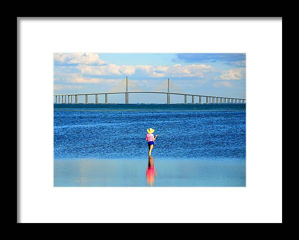 Tampa Bay Florida Framed Print featuring the photograph Fishing Tampa Bay by David Lee Thompson
